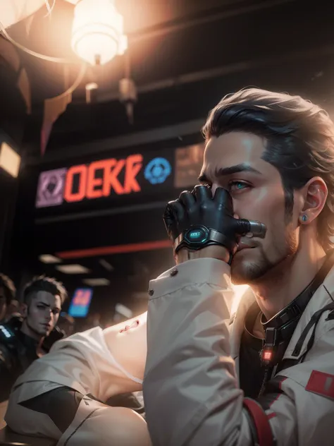 Change background cyberpunk handsome boy,realistic face, 8k, ultra realistic