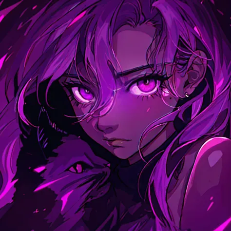 purple glowing eyes