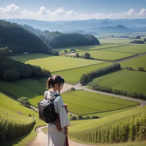 countryside in japan、Woman in survival、arma