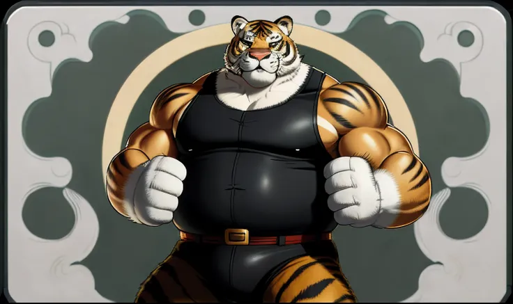 Furry Uncle Tigerman，adolable，Strong and fat，