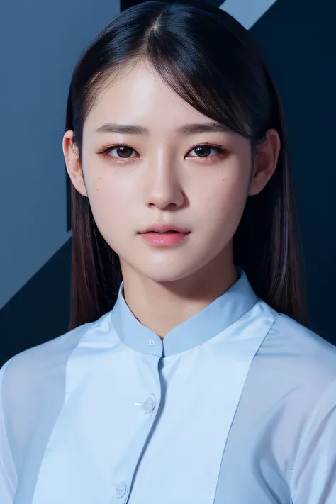 Long haired alafed woman in white shirt and tie, Portrait of female Korean idol, Kimi Takemura, 奈良美智, Ai Yazawa, closeup Iwakura Lain, Japanese Models, jimin, Sharp beautiful face, jingna zhang, Shiori Teshirogi, sha xi, lu ji