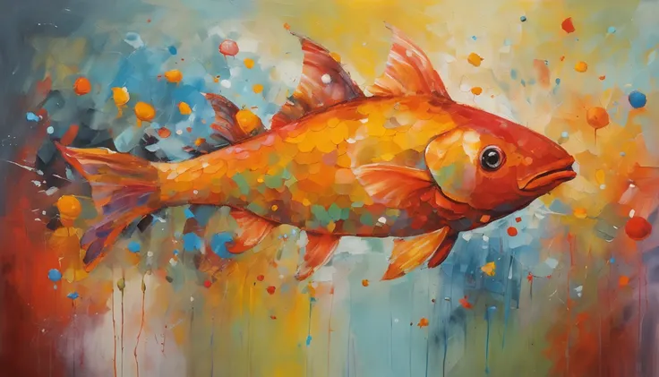 Masterpiece, High quality, Goldfish are always in the clouds, Goldfish float around a lot of cute stars, Anthropomorphic goldfish, Disney style, Cinematic lighting effects, Cinematic picture quality, Super detail, Rich colors