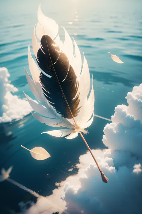 A floating feather