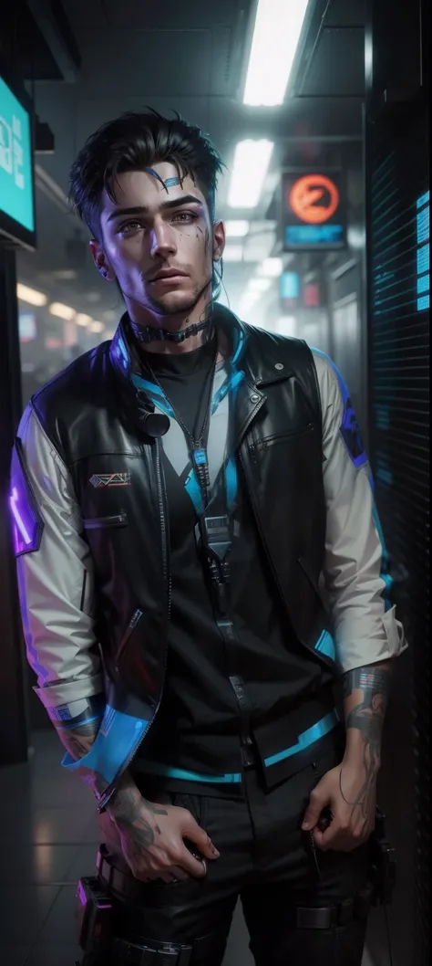 Cyberpunk handsome boy, realistic face ultra 8k realistic