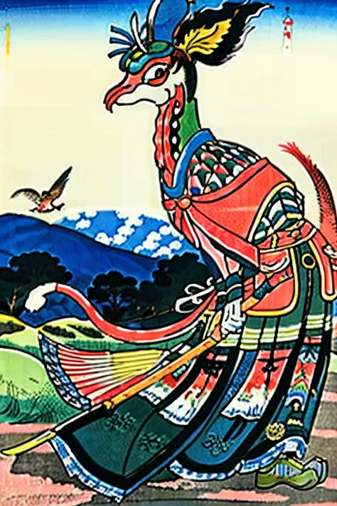 extreme detail description,Utagawa Kuniyoshi,((pheasant))、pheasant、(Emotional body movements:1.3),
negative space, shuimobysim, bonian, bonian in background ,shukezouma, ,nffsw,nffsw,8K, Best Quality,