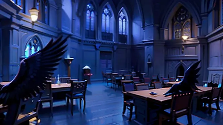 Ravenclaw Dormitory, Large dorm with four beds, realista