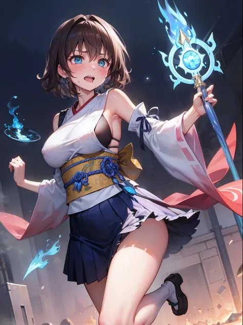 ((masutepiece:1.4, Best Quality)),((masutepiece, Best Quality)),Night,Cute girl standing,Hoodie,(Brown Fine Shorthair),Brown eyes,Skirt,blush,Smile,(depth of fields:1.3),Portrait,(Night view),Upper body,light Particle, masutepiece, Best Quality, 1girl in, ...