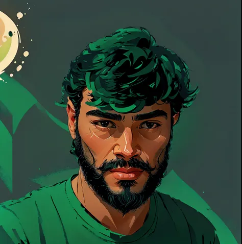 in the style of 0mib, pastelvectorai, there is a man with a beard and a green shirt, without beard, with a small beard, without beard and mustache, 8k selfie photograph, with accurate face, with no beard, jayison devadas, with a full black beard, an afghan...