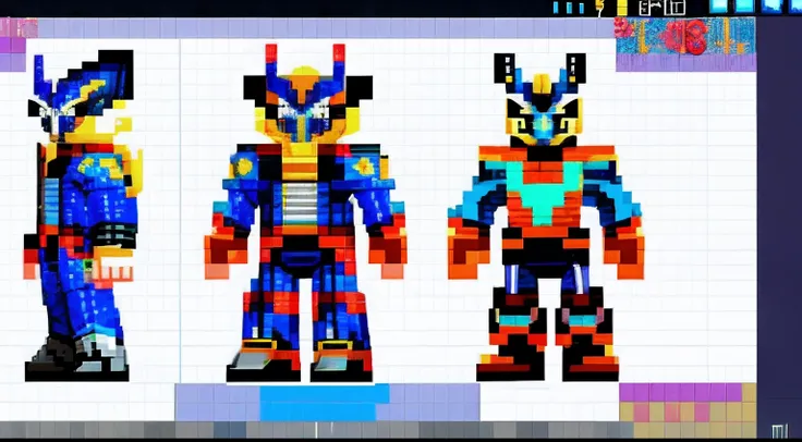 pixel game，character  design，Transformers， Pixel art #pixelart