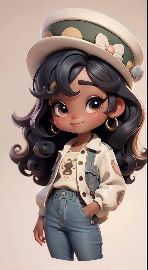 Create a series of cute baby chibi style afro dolls with a cute safari theme, each with lots of detail and in an 8K resolution. All dolls should follow the same solid background pattern and be complete in the image, mostrando o (corpo inteiro, incluindo as...