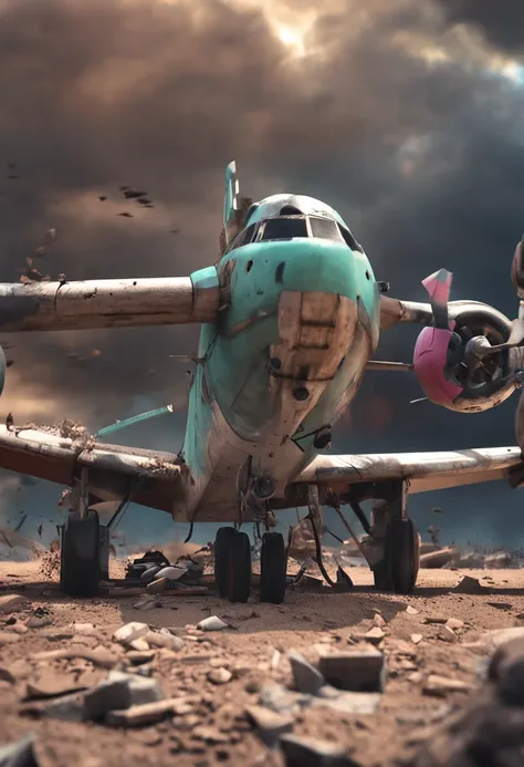 Digging planes, epic realistic, ((((hdr)))), ((((pastel colour)))), heavy metal，depth of fields，high detal