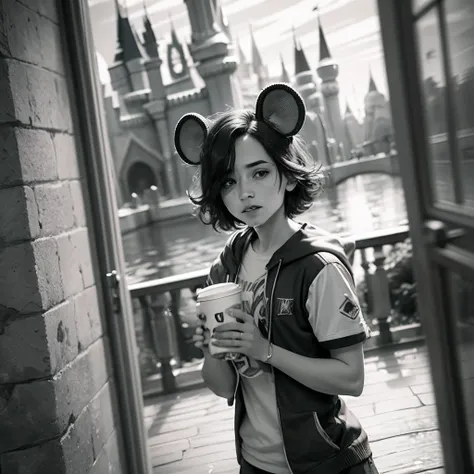 Jester, black and white, Magic kingdom --auto --s2