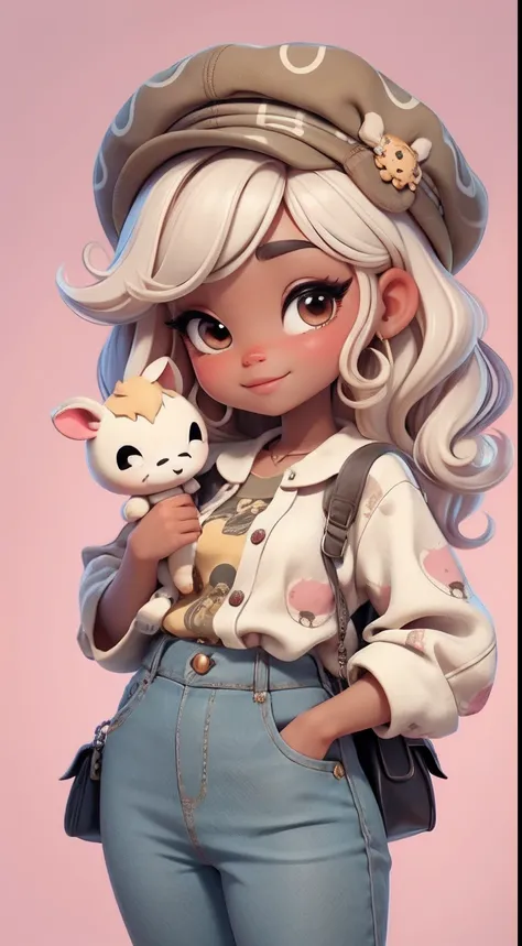 create a series of cute afro chibi style dolls with a cute safari theme, each with lots of detail and in an 8k resolution. all d...