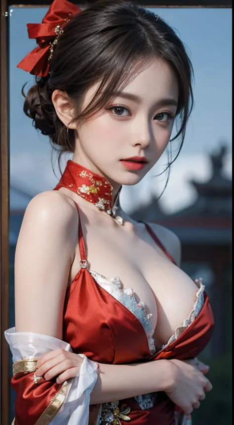 NSFW，（autumn night），[：（Facial Detailed：1.2）：0.2]，RAW Photos，top-quality），（Realiy，photoRealstic：1.30），Bokeh，8K-UHD，SLR，subdued lighting，hightquality，movie grain，nmasterpiece，super-reality，32K，Highly detailed CG Unity 8k wallpaper，best qualtiy， 1girl in，（Bea...