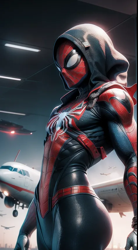 Airplanes designed to resemble Spider-Man, Airport background