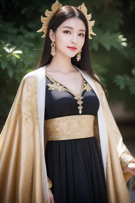 (8k，A high resolution，Very detailed faces，Detail and talent，full bodyesbian，动态照明，photography of)((Intricate and detailed details of clothing))Appearance makeup：
- Skin as white as snow。
- Red lips and white teeth，The slender lips have a hint of a smile。
- ...