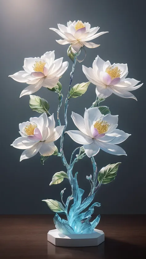 best quality, realistic, photorealistic,  ultra detailed, "Mountain of Flower and Fruit+Fairy+Chinese Architecture" highly detailed carving on "southern ice" porcelain,Ultra wide angle,Accent Lighting,Volumetric Lighting,backlighting, (detailed light),((an...