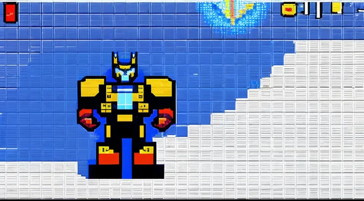 pixel game，character  design，Transformers robots， Pixel art #pixelart，super-fine