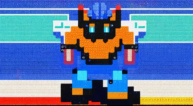 pixel game，character  design，Transformers robots， Pixel art #pixelart，super-fine
