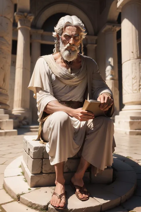 IMAGES OF A WISE WANDERER, CHARACTER FROM ANCIENT GREECE WHO USED STOIC PHILOSOPHY TO ADVISE THOSE WHO CAME TO HIM WITH PROBLEMS