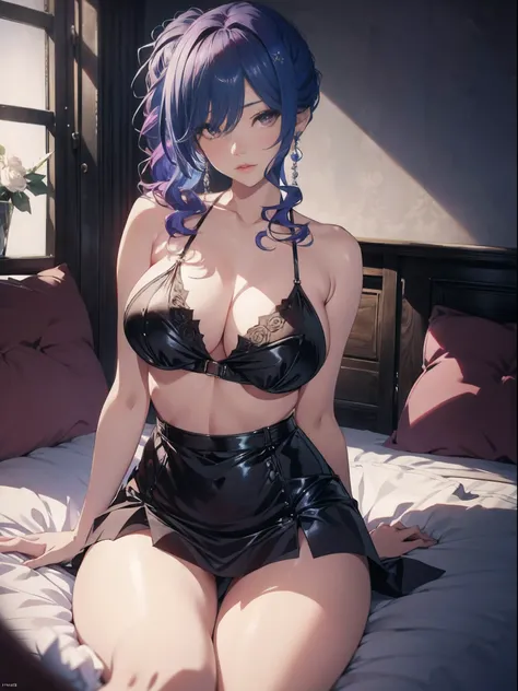 Anime - Stylish woman sitting on a rose bed in lingerie, seductive anime girls, Guweiz in Pixiv ArtStation, Guweiz on ArtStation Pixiv, Extremely detailed Artgerm, Guviz, beautiful and seductive anime woman, 8K high quality detailed art, trending on artsta...