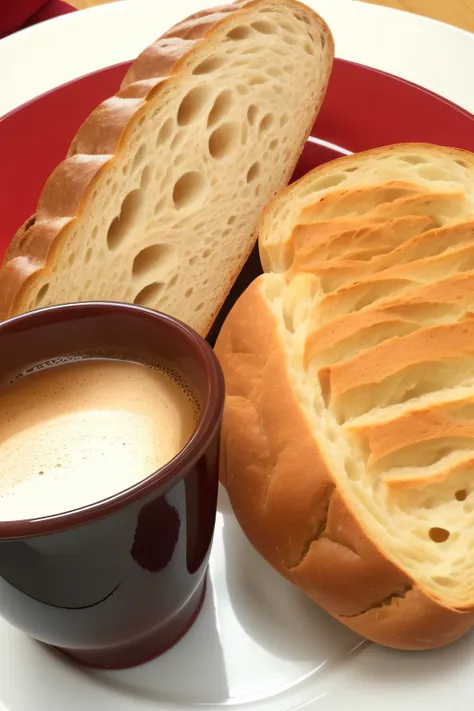 Coffee with French bread, lunch with French bread and dinner with French bread