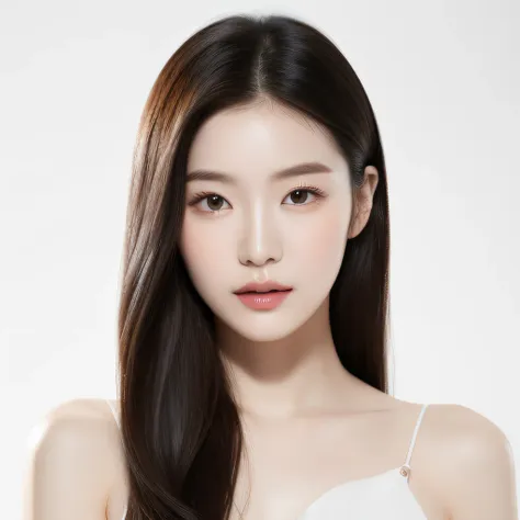 featuring confident and radiant women、generate ai art inspired by korean cosmetics advertising。displayed up to chest level、her p...