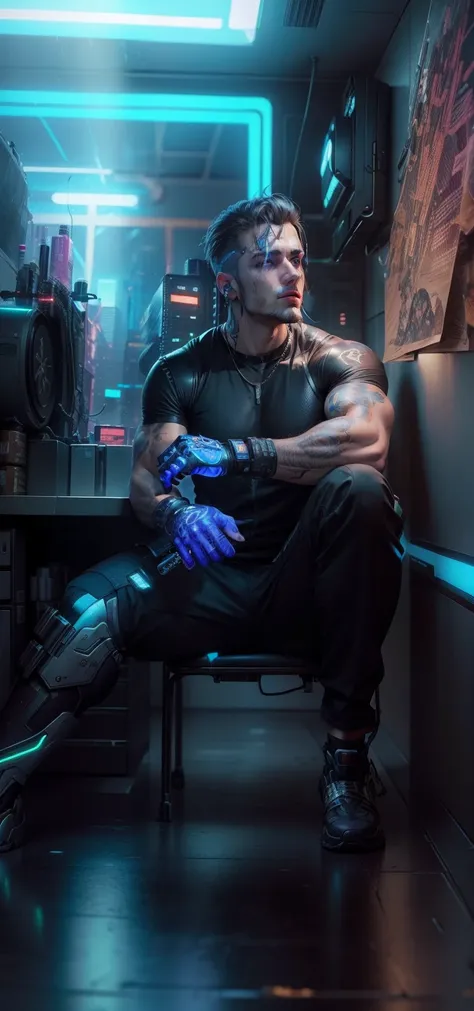 Cyberpunk, handsome boy, realistic, ultra realistic face , 8k