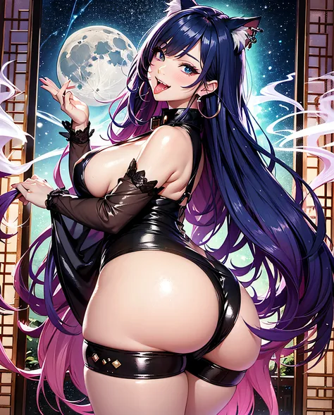 16K Ultra High Definition
Highest Quality
Glamorous cat girl
Super big ass and super big ass
Super Detail
Ultra-realistic body
Shiny skin
Glossy detailed hair texture
long beautiful long hair with gradient color from black to blue,,,,,,,,,,,
Sly smile
Cute...