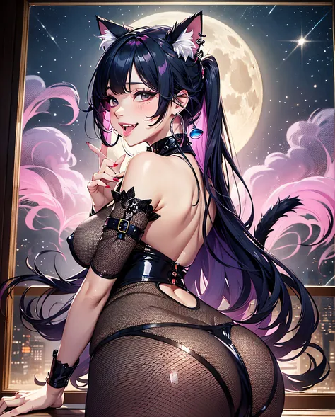 16K Ultra High Definition
Highest Quality
Glamorous cat girl
Super big ass and super big ass
Super Detail
Ultra-realistic body
Shiny skin
Glossy detailed hair texture
long beautiful long hair with gradient color from black to blue,,,,,,,,,,,,,,
Sly smile
C...