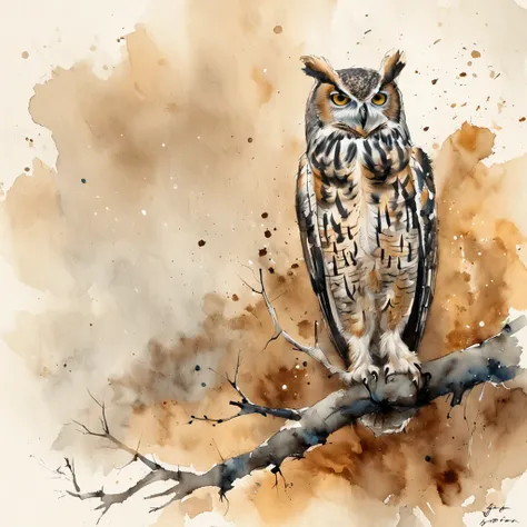 (1owl), an owl in a dead tree, Uma sombra em Forma de andador, Noite estrelada, Thick fog on the ground, Luz azul no horizonte, Motor Unreal 5, cinemactic, Low-angle photography, motion blur, proFundidade de campo, dust, Cobblestones and dirt. arte splash,...