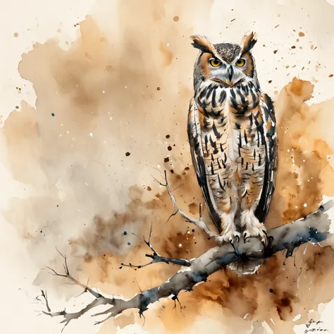 (1owl), an owl in a dead tree, Uma sombra em Forma de andador, Noite estrelada, Thick fog on the ground, Luz azul no horizonte, Motor Unreal 5, cinemactic, Low-angle photography, motion blur, proFundidade de campo, dust, Cobblestones and dirt. arte splash,...