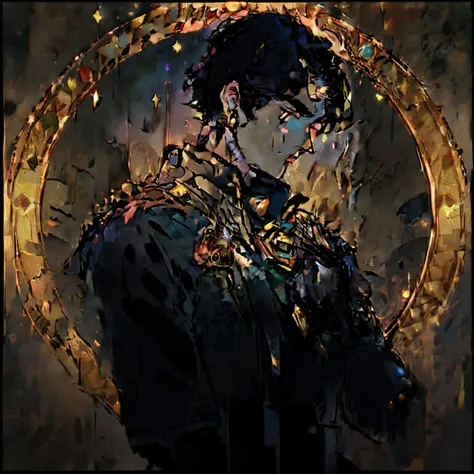 Anime - A stylistic portrait of a man in a suit，He wears a gold ring around his neck, handsome guy in demon killer art, Beautiful androgynous prince, highly detailed exquisite fanart, inspirado em Okumura Masanobu, zerochan art, official fanart, shigenori ...