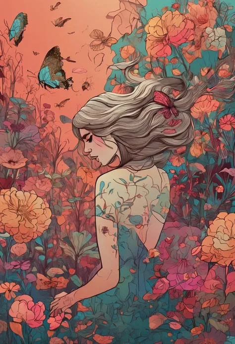 Flowers bloom on the brain in dreamy style