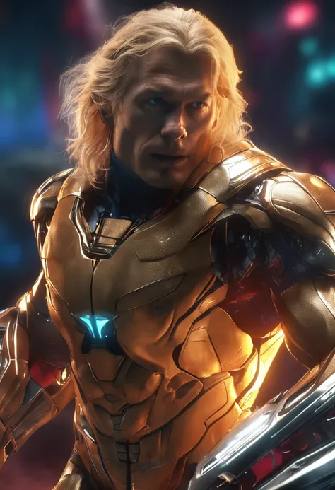 Make a super realistic blonde man hd