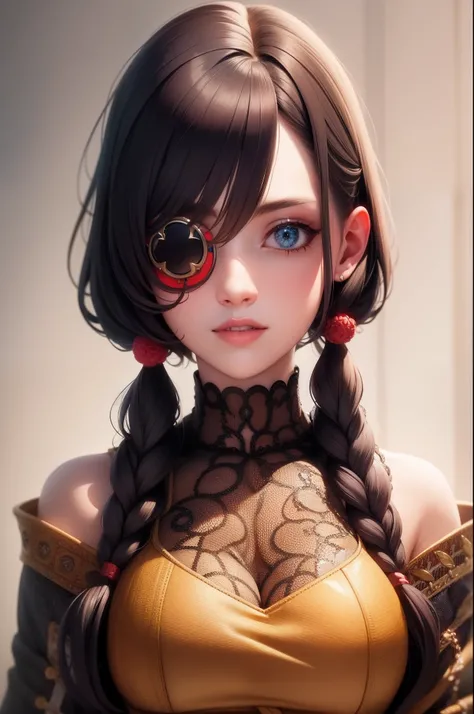 perfect eyes:1.2, detailed eyes:1.4, long hair, red hair, sexy, 1girl, samurai clothes, white inner, eyepatch, Ultra-realistic 8K CG, ((ultra-detailed background, delicate pattern, intricate details)), best quality, intricate details, 1girl, solo, (masterp...