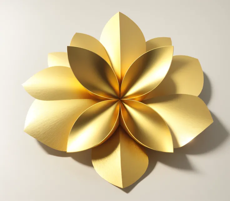 Realiy，Each petal is three-dimensional convex， a 3D render，c4d渲染，Three-dimensional feeling，super detailing，Golden velvet outer petals，Gold stroke，tmasterpiece，high qulity，Velvet texture，Gold craftsmanship，Gold edges plus gold edges，((The three-dimensional ...