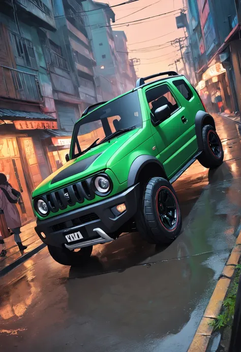 jimny,ja22w,darkgreen,black wheel