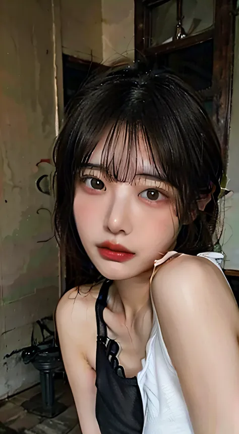 There is a woman standing in a room in a white sports bra, Gorgeous young Korean woman, Beautiful young Korean woman, beautiful Korean women, Korean Girl, Young adorable Korean face, Korean Woman, young cute wan asian face, Portrait of female Korean idol, ...