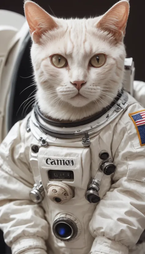 Cat, wearing a spacesuit, 8k, high detail, full body