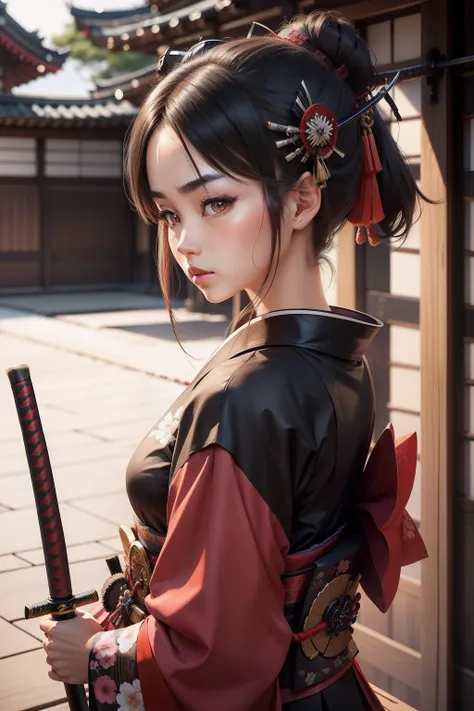 samurais、katana、Kimono Beauty