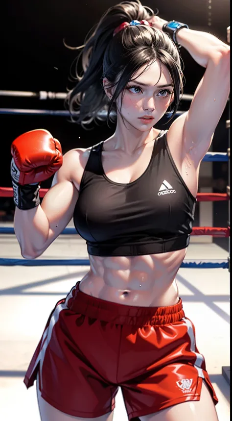 (original) , (very detailed wallpaper) , (best quality) , (masterpiece) , photographic reality, realistic, very detailed illustrations, (1 girl) , beautiful eyes, (delicate face) , perfect detail, (best lighting) , (super complex details) , 
 (boxing girl)...