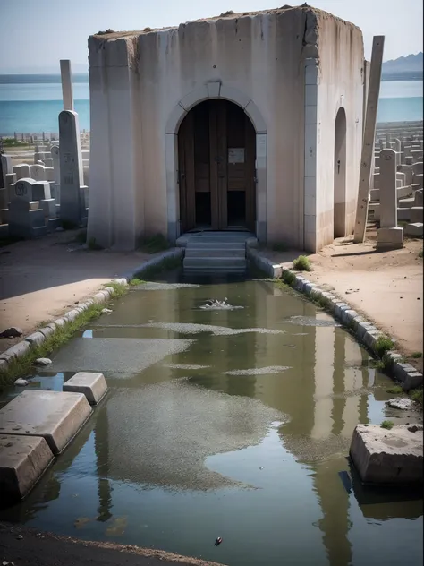 Nuclear wastewater，grave stones，fishing ground，Dead sea creatures，jpn，landscape，Marine pollution --auto