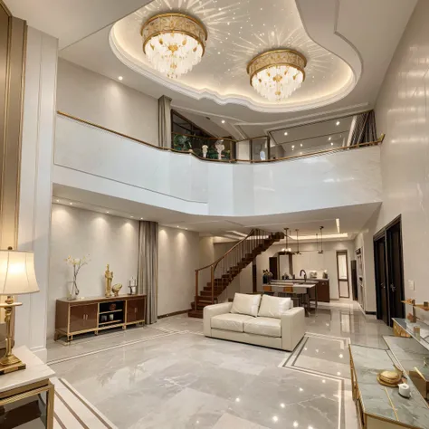 Reallightandshadow，Walk through the huge wrought iron foyer，You are in the world of this duplex suite。The bedroom on the top floor is like a starry wonderland，The ceiling is dotted with hundreds of small lamps，It was as if countless bright stars shone in t...