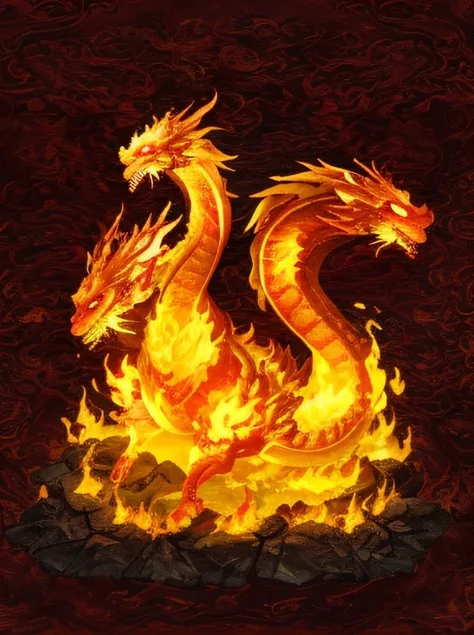 there is a fire dragon on fire in the darkness, fire flaming dragon serpent, fire dragon, fire flaming serpent, fire powers fire...