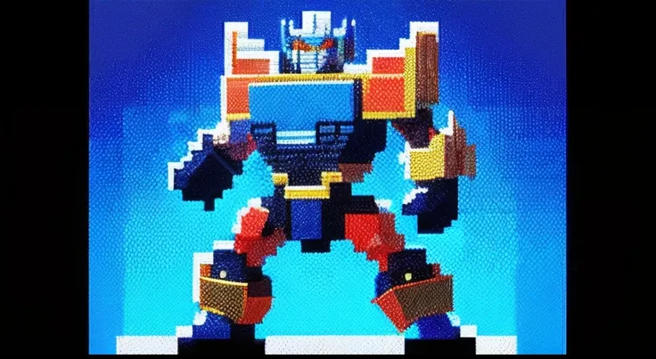 pixel game，character  design，Transformers robots，Optimus Prime， Pixel art #pixelart，super-fine