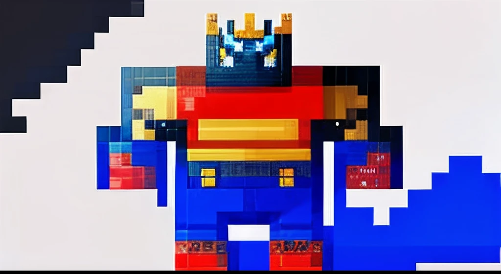 pixel game，character  design，Transformers robots，Optimus Prime， Pixel art #pixelart，super-fine