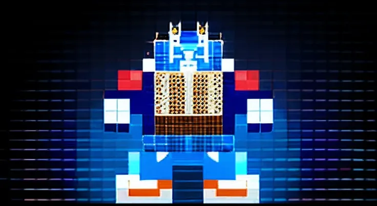 pixel game，character  design，Transformers robots，Optimus Prime， Pixel art #pixelart，super-fine