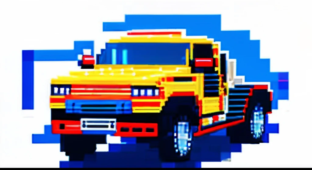 pixel game，character  design，Transformers robots，Optimus Prime， Pixel art #pixelart，super-fine