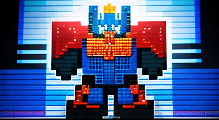 pixel game，character  design，Transformers robots，Optimus Prime， Pixel art #pixelart，super-fine